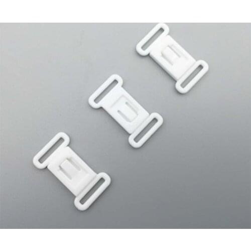 50pcs/lot 12.5mm Plastic Rectangle Tape Closure Hook & Clasp Waist Extenders Sewing On Clothes Bra Clip Hooks