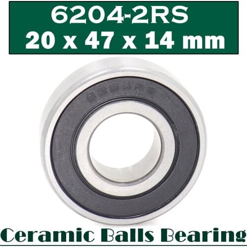 6204 Hybrid Ceramic Bearing 20*47*14 mm ABEC-1 ( 1 PC) Industry Motor Spindle 6204HC Hybrids Si3N4 Ball Bearings 3NC 6204RS