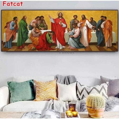 Da Vinci Last Supper 5D Diamond Painting Wall Art Full Square Round Christian Decor Picture Home Decor Diamond Embroidery PP2033