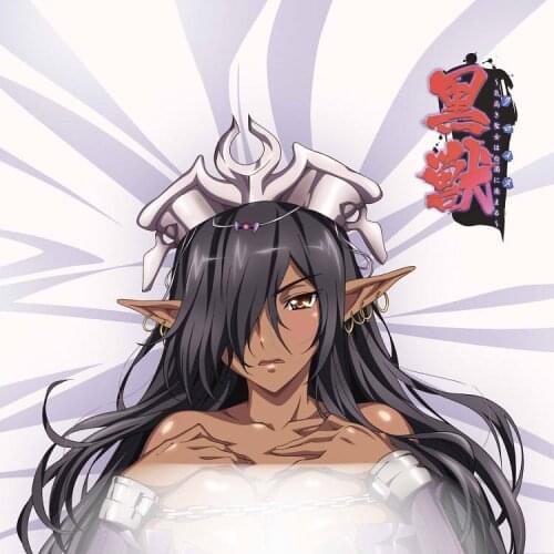 Anime Kuroinu Kedakaki Seijo wa Hakudaku ni Somaru Olga Discordia Dakimakura Hugging Body Pillow Case Long Otaku Cushion Cover