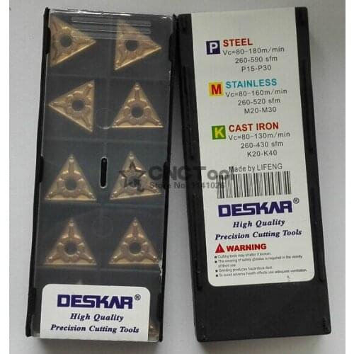 Free shopping 10Pcs TNMG160408 TM Carbide Turning Inserts for Lathe Holder WTJNR/MTJNR/MTENN/MTQNR,Suitable for Steel