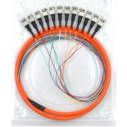 Free Shipping ST/UPC OM2 MM Multi Mode Optical Fiber Pigtail 0.9mm Simplex 50/125,1-2 Meters