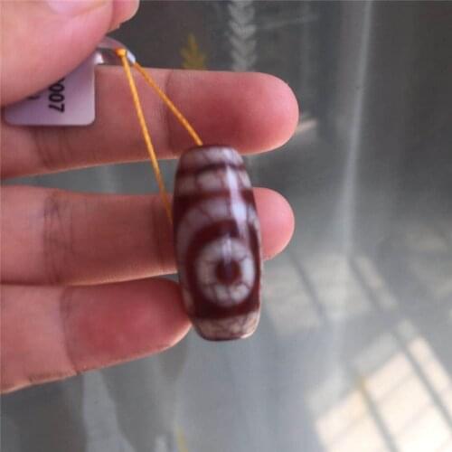 Grade AAA Red Agate 2 Eyes with Weathering Vein Natural Tibetan Dzi Beads for making diy Jewelry