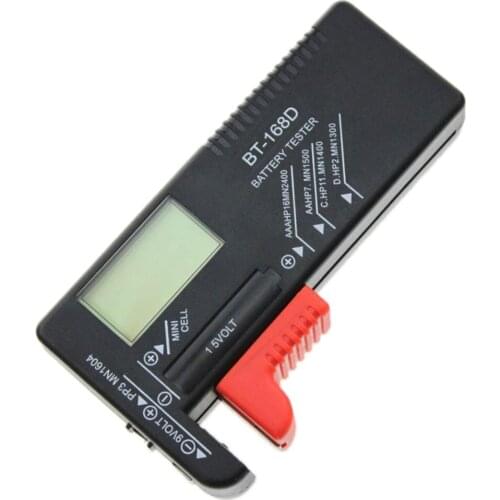 Digital LCD Battery Tester Checker Tool for 9V/1.5V Cell and Button Battery