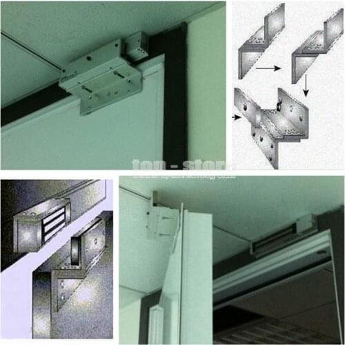 DIYSECUR ZL Bracket Use With 280kg Electronic Magnetic Lock for Narrow Door / Access Control System