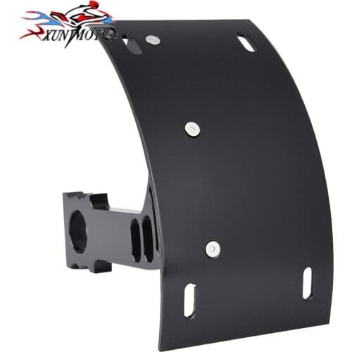 Motorcycle Parts Black Swingarm Side Mount Curve License Plate Bracket for Honda CBR 600 1000 RR