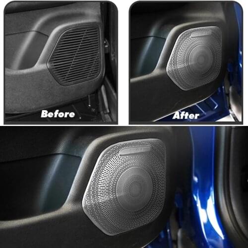 For Lincoln Corsair 2019 2020 2021 Car Side Door Stereo Speaker Audio Cover Sound Frame Decoration Sticker Trim Car Accessories