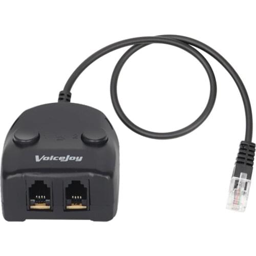 TWO VOLUME+TWO MUTE Call Center Training Adapter With two headset ports for office desk phone /telephone Female RJ9 to RJ9