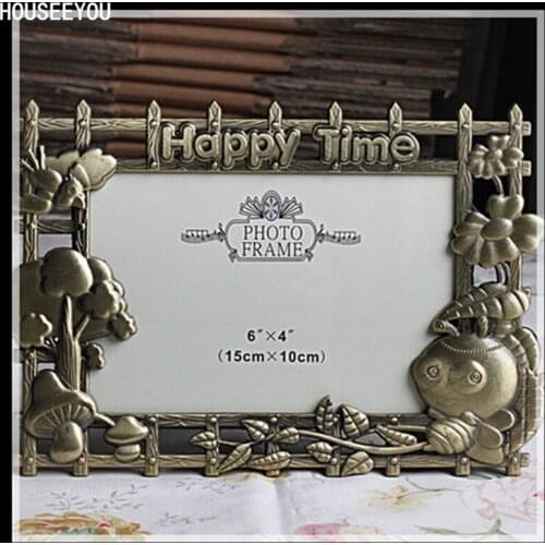 Happy Time Baroque Photo Frames Metal Smart Photo Frames Decoration Crafts Gifts Home Decor Picture Frame Ornaments Accessories
