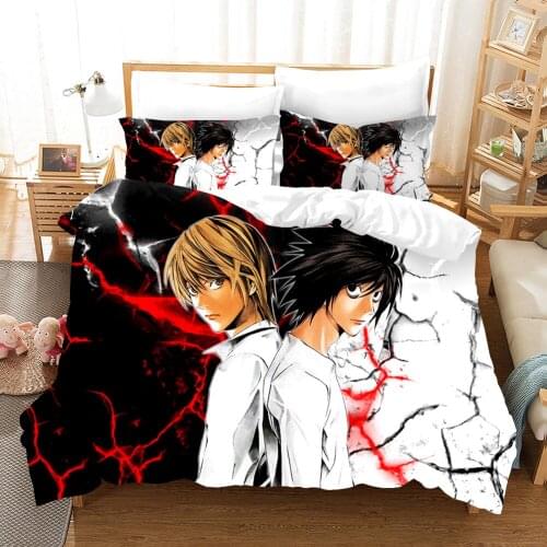 Dea Note Japan Popular Anime Duvet Cover Sets Bedding Set Comforter Bed Linen Twin Queen King Single Size Dropshipping