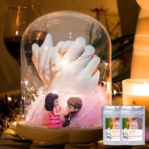 Cloning Powder Model Souvenir Hand Casting Kit White 3D Hand Mud Baby Souvenir Couple Love Beautiful Gypsum Powder Fashion DIY