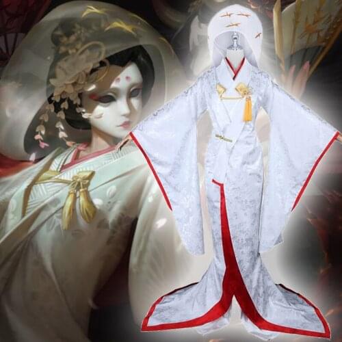 Game Identity V Cosplay costumes The Geisha Michiko Cosplay Costume Hunter Shiromuku Skin Cosplay Costume Suits Women Dresses