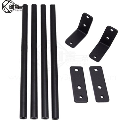 Creatiivty 3D Printer Pull Rod Kit Upgrade Black Supporting Aluminum Profile Set for Creality CR10S/10S4/10S5/TEVO/CR10