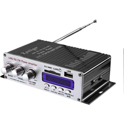 KYYSLB 2020 New 370BT Remote Control Bluetooth Amplifier Computer MP3U Disk SD Card Playback, Radio Function 12V Car Amplifier