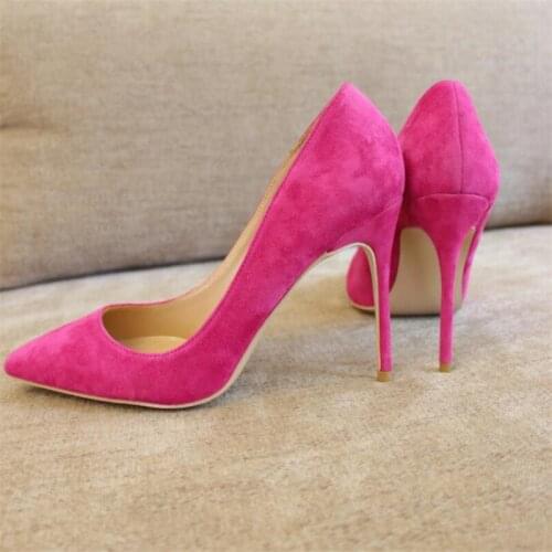 Fashion free shipping Women lady suede Leather Poined Toe Stiletto high heel pump HIGH-HEELED SHOES Wedding Shoes 10cm 12cm