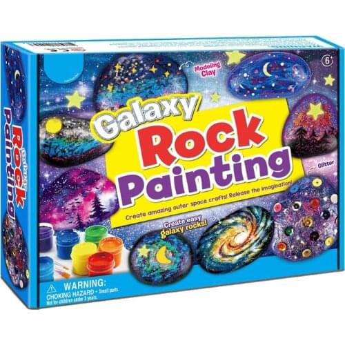C5AA Rock Painting Kit Craft Set Art Stone Coloring Supplies Kids Creativity Gifts