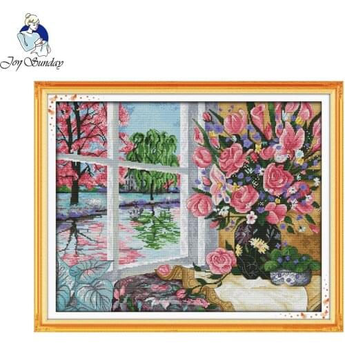 Joy Sunday scenic style Blossom hand make a cross stitch pattern kits wedding gift for home decoration