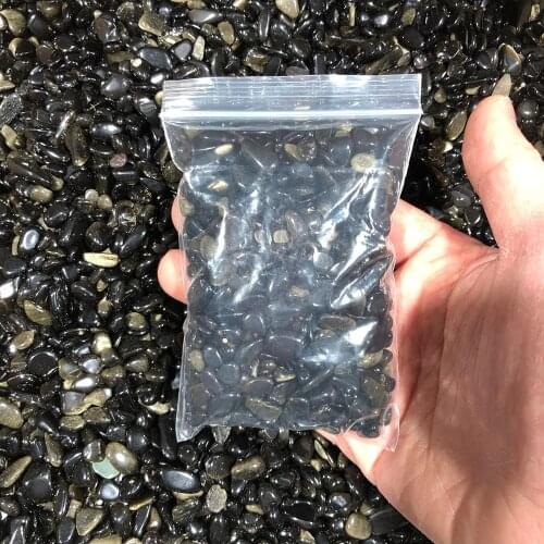 Special price natural obsidian demagnetization stone bracelet purification gravel keep salt water SPAR pendant