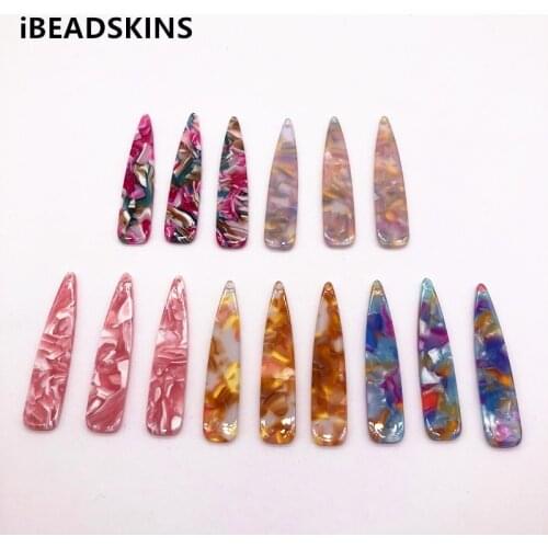 New arrival! 55x11mm 100pcs/lot acetic acid drop shape charm for earrings accessories/Earring parts Jewelry Findings making