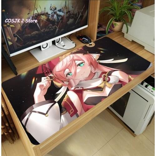 NEW Game Genshin Impact yanfei Large Mouse Pad Thicken Laptop Gaming Mice Mat Desk Keyboard Mat Anti-Slip Playmat Cosplay Gift