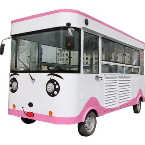 Popular Electric Mobile Street Food Van Cart Truck With Two Side Stainless Steel Working Table Three Water Sinks And Tanks