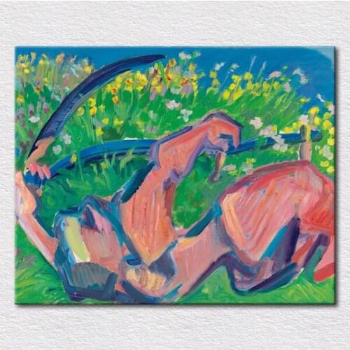 Colorful craft abstract oil painting printed for babys room art decor with hang on the wall , free shipping