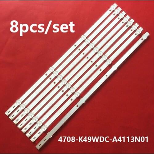 LED Backlight strip 4 lamp for Philips K490WDC1 49U5070 4708-K49WDC-A4113N01 4708-K49WDC-A3113N01 A2213N01 49PUF6032/T3