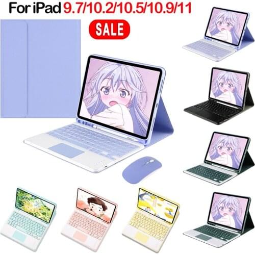 Tablet Smart Case for iPad Air 4 10.9 Air 3 10.5 Pro 10.5 10.2 8th Magnetic Keyboard Case for iPad Pro 11 9.7 2018 2017 Funda