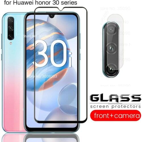 Steklo Tempered Glass for Huawei Honor 30i 30 30s Screen Protectors Full Cover Front + Camera Protective Glass on honor 30 i s