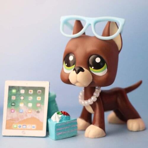 Pet Shop Great Dane Dog Transparent Red Magnet #1519 Collectable +5 Accessories lots Rare