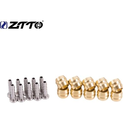 ZTTO 10 Sets MTB Mountain Bike Bicycle Connector Insert And Olive Set For Parts BH90 Hydraulic Disc Brake Hose Bike Parts
