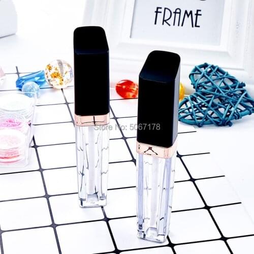 10/30/50pcs Square Makeup Liquid Empty Lipstick Lip Gloss Tubes Clear Cosmetic Packaging Container Lip Gloss Refillable Bottles