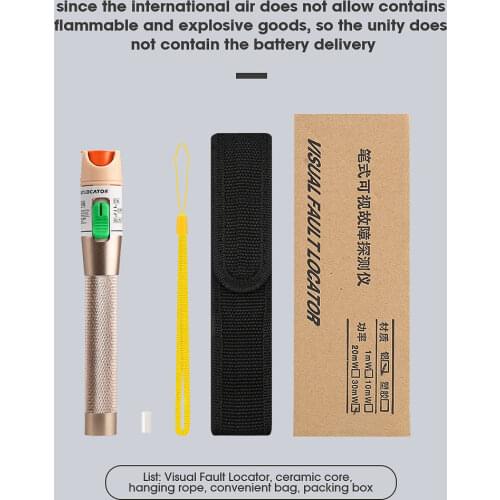 10 km red light source High quality Golden pen laser source VFL FTTH 10MW 30MW