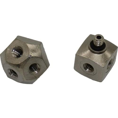 2Pcs High Pressure 3/16 Inch Copper Male Thread Three Holes Four Holes Connectors For Connecting Misting Nozzles Nozzle Splitter