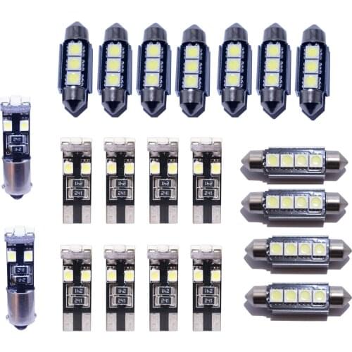 21pcs Car LED Interior Light Kit License Plate Light Bulbs Dome map Lamp led light bulbs 12V for BMW E46 Sedan M3 1999-2005