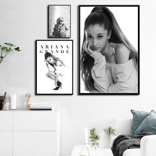 Ariana Grande Pop Music Star Singer Beauty Art Canvas painting Poster Wall Home Decor Artwork