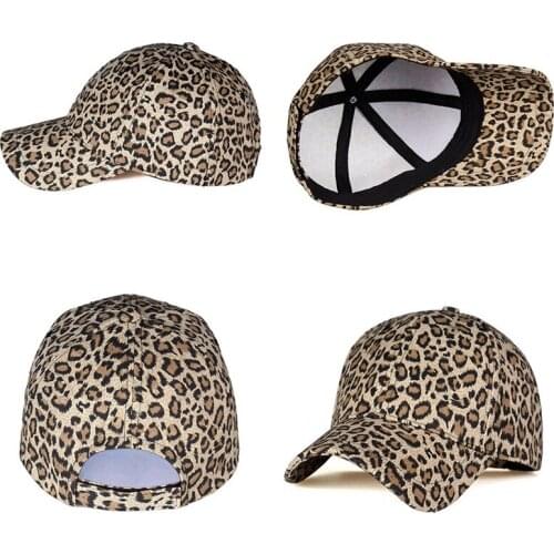 New Womens Baseball Hats Leopard Print Snapback Cap Females Outside Visor Sun Cap Fashion Accessories Casquette Gorras