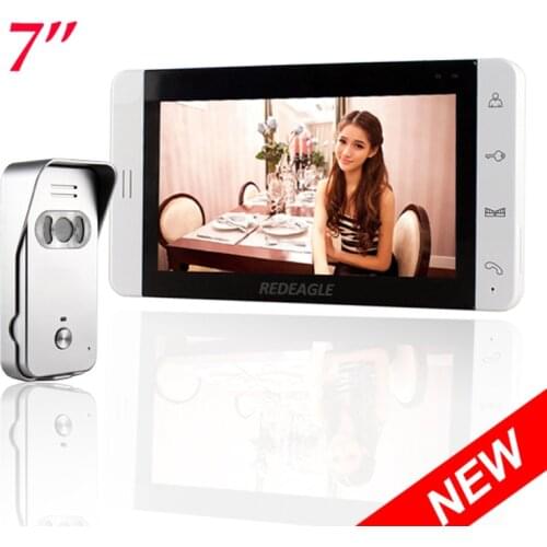 Home 7 Inch TFT Touch Screen Color Video Door Phone Intercom Entry System IR Night Vision doorphone Camera 110 Degree Wide Angle