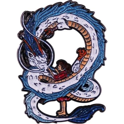 PF894 Japanese Anime Comics Dragon Enamel Lapel Pin Badge Pins Clothes Backpack Decoration Jewelry Accessories Gifts for Friends