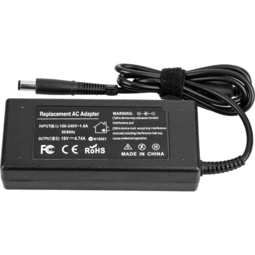 KWOKKER Power Supply 19V 4.74A 7.5x5.0mm AC Adapter Charger For hp Laptop G4 DV3 DV4 DV5 DM4 6515B 8710P NC2400 NX6115