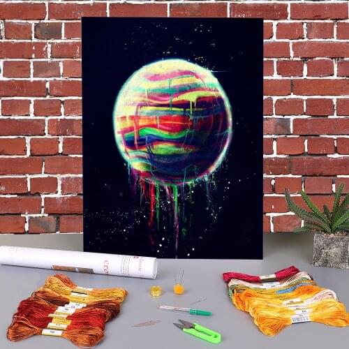 Unknown Deliquesce Pre-Printed 11CT Cross Stitch Complete Kit DIY Embroidery DMC Threads Painting Handmade Handiwork Stamped