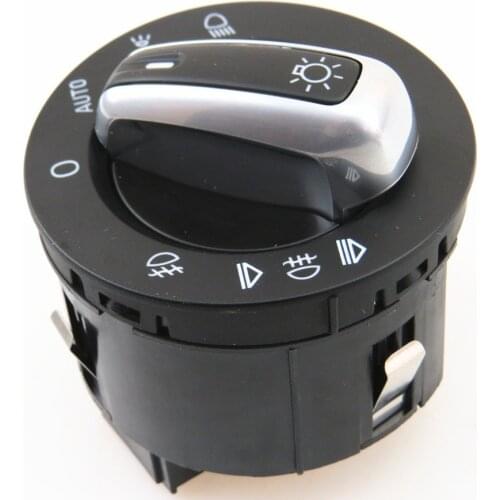 FHAWKEYEQ New Chrome Headlight Fog Lamp Control Switch Knob For Q7 A6 C6 S6 RS6 4F1941531E 4F1941531A 4F1941531D 4F1 941 531 E