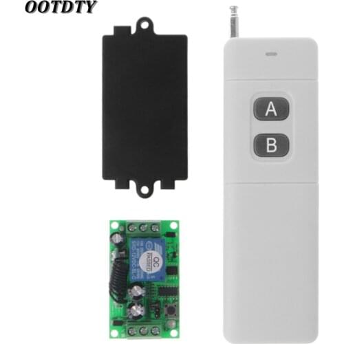 OOTDTY 3000m Long Range DC 12V 2CH RF Wireless Remote Control Switch System 315 Mhz 2-Key Transmitter + Receiver