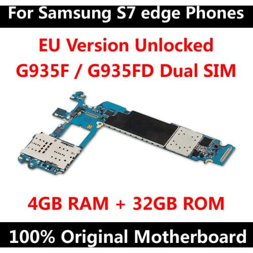 For Samsung Galaxy S7 edge G935F G935FD Original MainBoard Motherboard EU Version Chips IMEI OS Factory Unlocked Logic Board