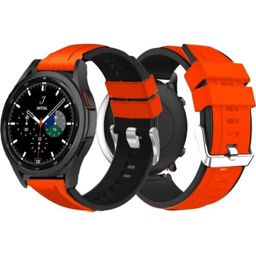 For Samsung galaxy watch 4 Classic 42mm 46mm Strap Sport Silicone Watchband 20mm Watch Band For galaxy watch4 40mm 44mm Bracelet