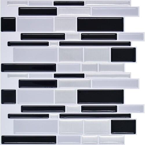 Peel and Stick Backsplash Tile, 3D Self-Adhesive Tile Stickers for Kitchen, Bathroom, Dormitory Background, 250*250mm