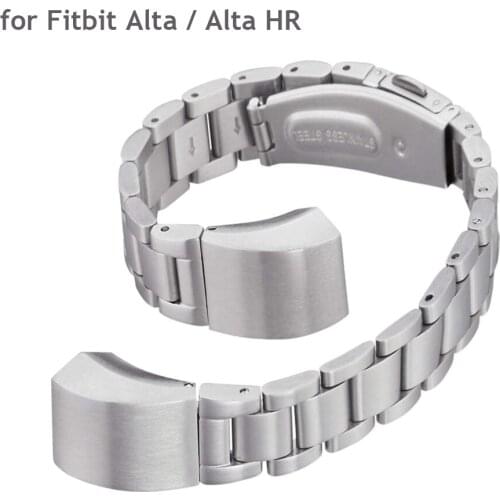 Silver Metal Strap for Fitbit Alta HR Bracelet Solid Stainless Steel Watch Band for Fitbit Alta Wristband Strap Accessories