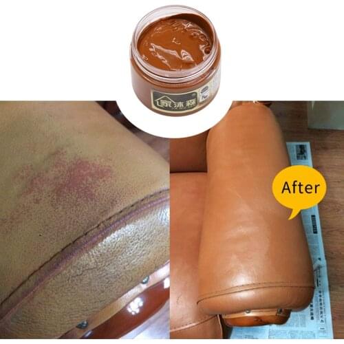 Light Brown Leather Repair Paste Shoe Cream for Leather Car Seat Sofa Handbag Scratch Crack Restorat