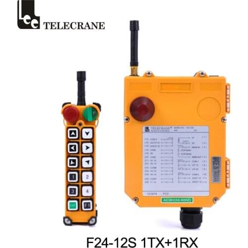 Telecrane F24-12S Single Speed Press Buttons 1 Step Industrial Radio Remote Control System For Industrial EOT Crane Hoist