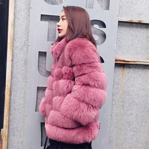 Winter Thick Warm Faux Fur Coat Women Plus Size 6XL Long Sleeve Imitation Fox Fur Jacket Luxury Winter Fur Coats